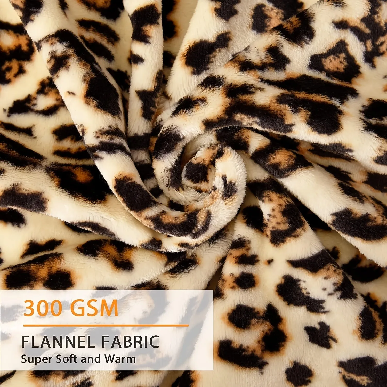 1pc Luxurious Leopard Fuzzy Plush Fleece Blanket - Soft, Double Print, Cheetah Pattern, Cozy Throws for Sofa, Couch, Bed - Perfect for Indoor, Outdoor, Travel, and Gift Giving