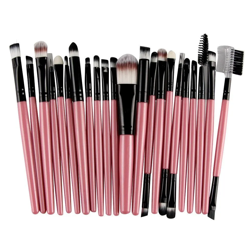 22Pcs/Set Professional Makeup Brush Set Cosmetic Tools Make-up Toiletry Kit Natural Make Up (15 Colors)