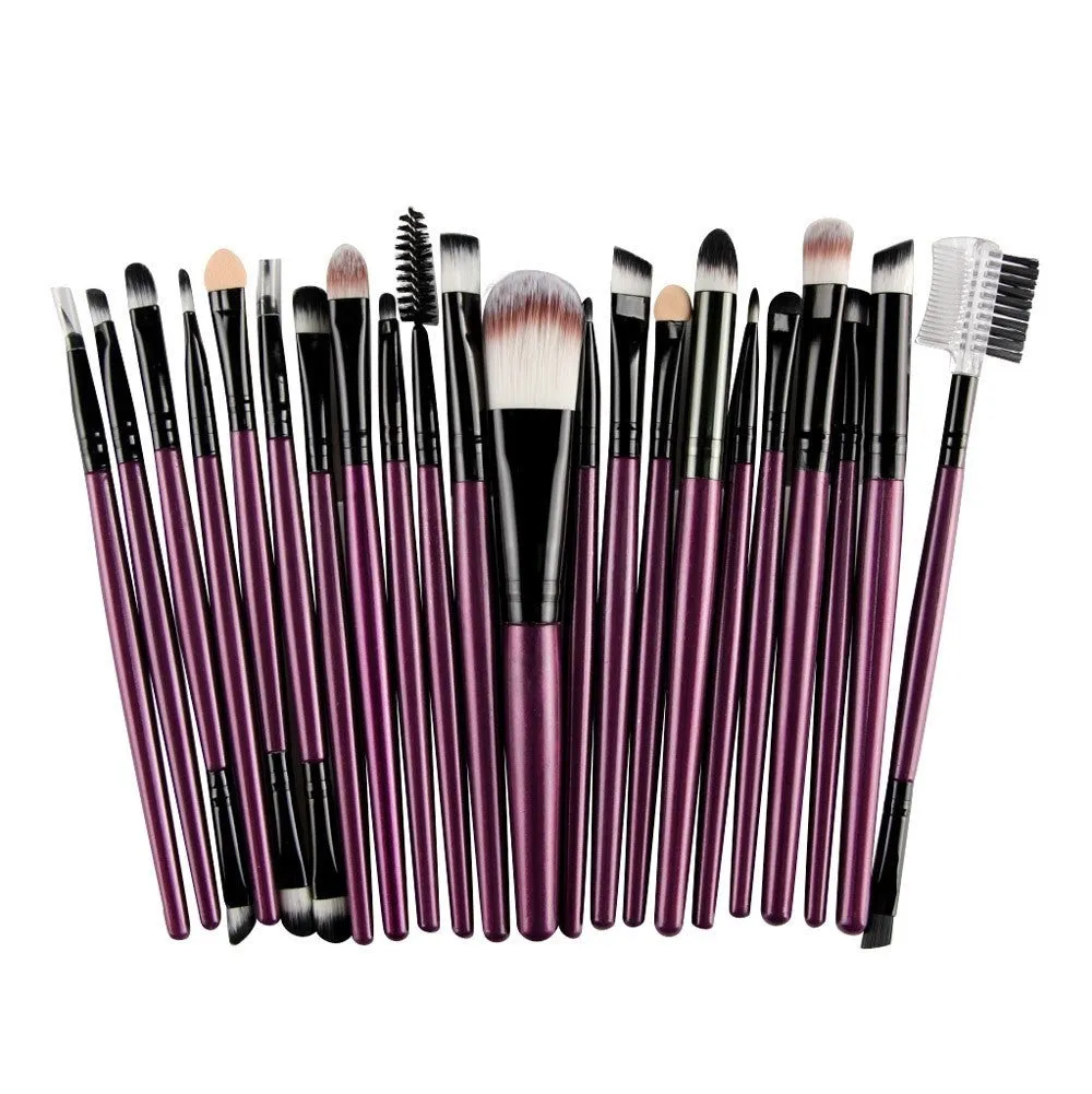 22Pcs/Set Professional Makeup Brush Set Cosmetic Tools Make-up Toiletry Kit Natural Make Up (15 Colors)