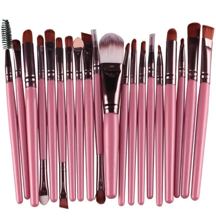 22Pcs/Set Professional Makeup Brush Set Cosmetic Tools Make-up Toiletry Kit Natural Make Up (15 Colors)