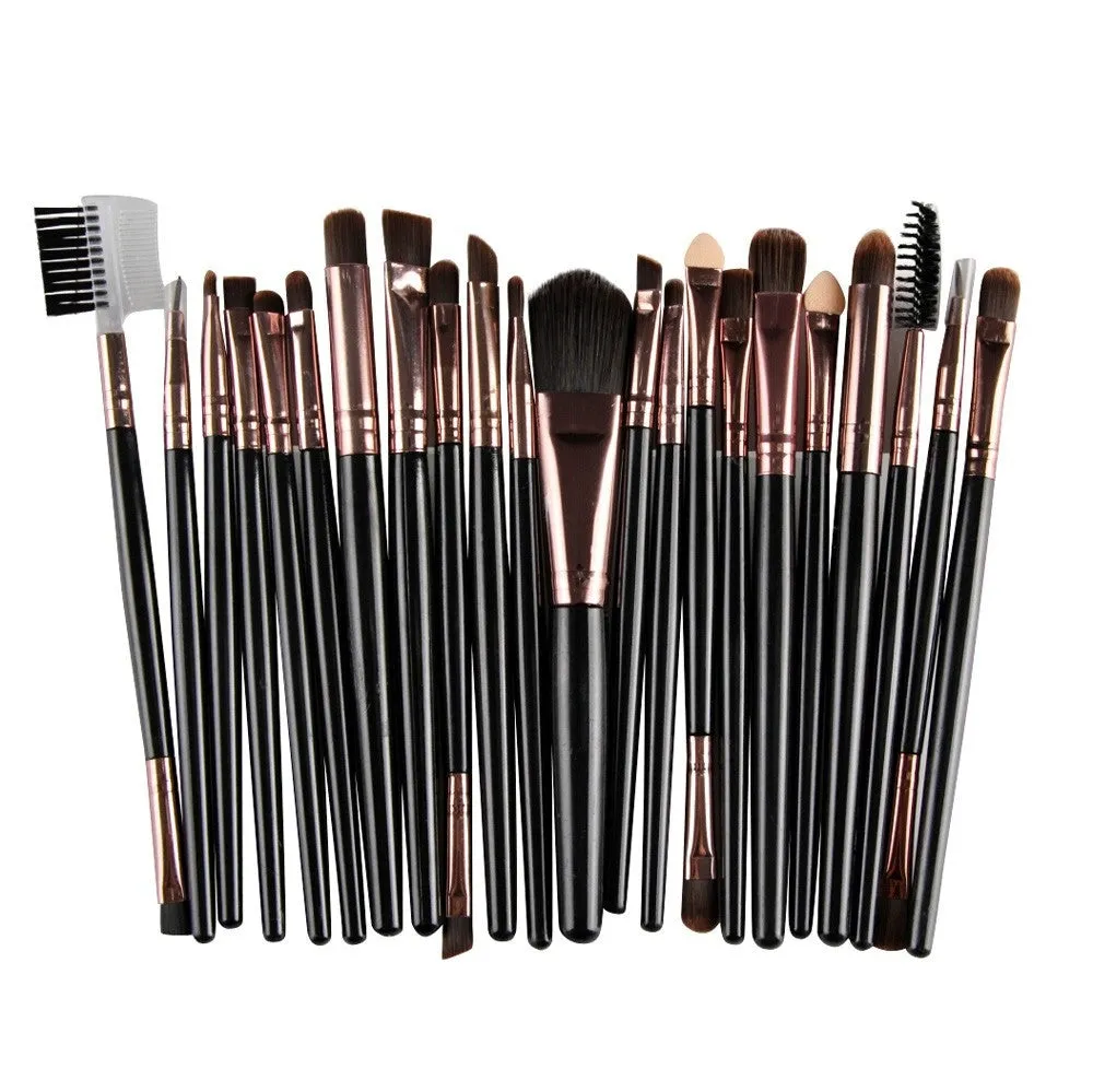 22Pcs/Set Professional Makeup Brush Set Cosmetic Tools Make-up Toiletry Kit Natural Make Up (15 Colors)