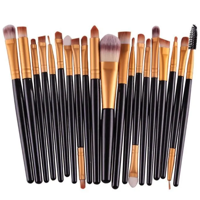 22Pcs/Set Professional Makeup Brush Set Cosmetic Tools Make-up Toiletry Kit Natural Make Up (15 Colors)