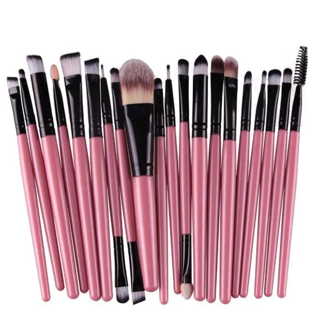 22Pcs/Set Professional Makeup Brush Set Cosmetic Tools Make-up Toiletry Kit Natural Make Up (15 Colors)