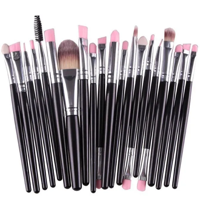 22Pcs/Set Professional Makeup Brush Set Cosmetic Tools Make-up Toiletry Kit Natural Make Up (15 Colors)