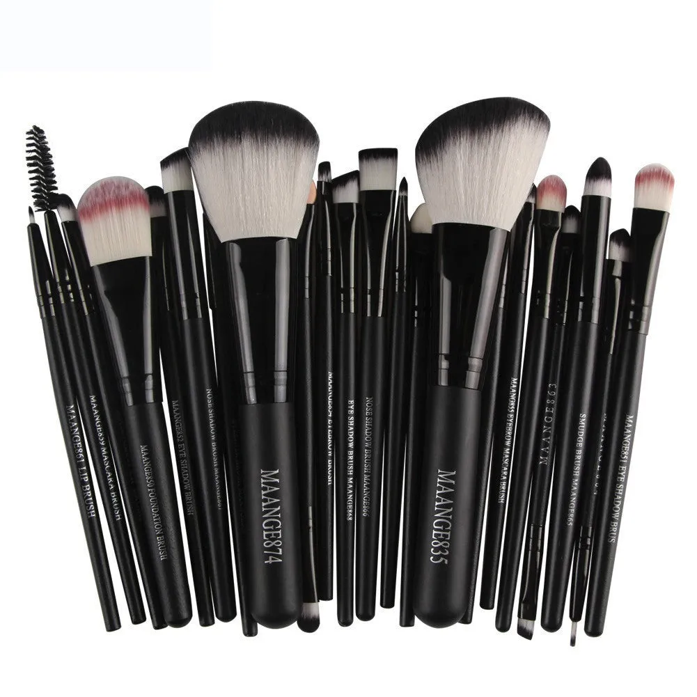 22Pcs/Set Professional Makeup Brush Set Cosmetic Tools Make-up Toiletry Kit Natural Make Up (15 Colors)