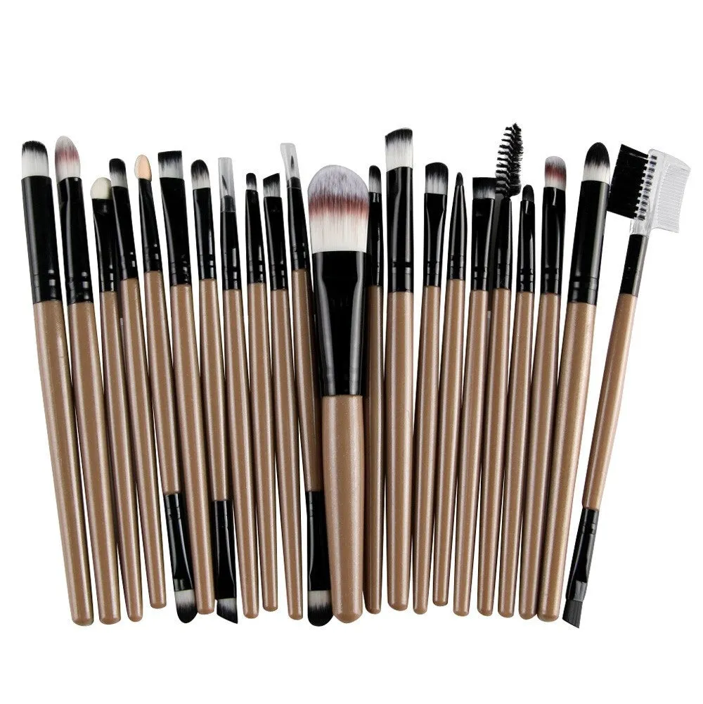 22Pcs/Set Professional Makeup Brush Set Cosmetic Tools Make-up Toiletry Kit Natural Make Up (15 Colors)