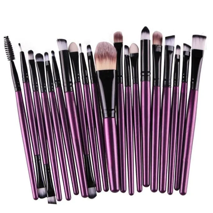 22Pcs/Set Professional Makeup Brush Set Cosmetic Tools Make-up Toiletry Kit Natural Make Up (15 Colors)