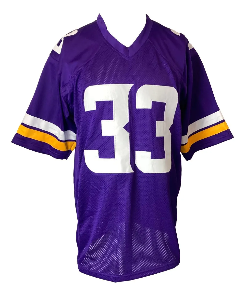 Aaron Jones Minnesota Signed Purple Football Jersey BAS ITP