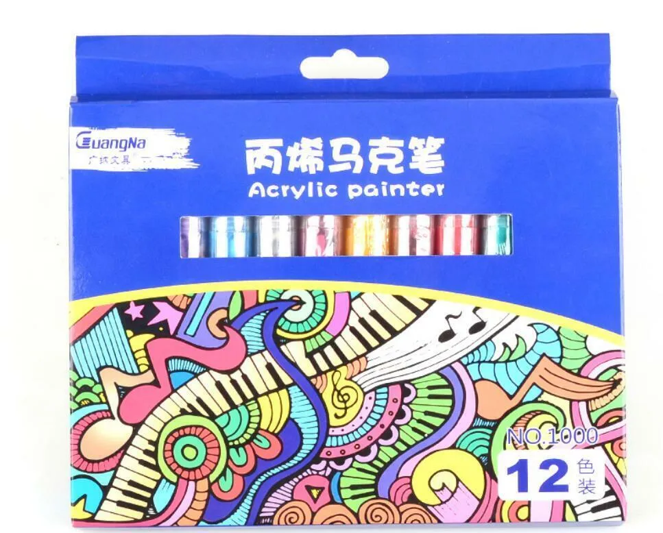 Acrylic Paint Marker Pens Set Pebble, Rock & Stone painting,Scrapbooking,Fabric