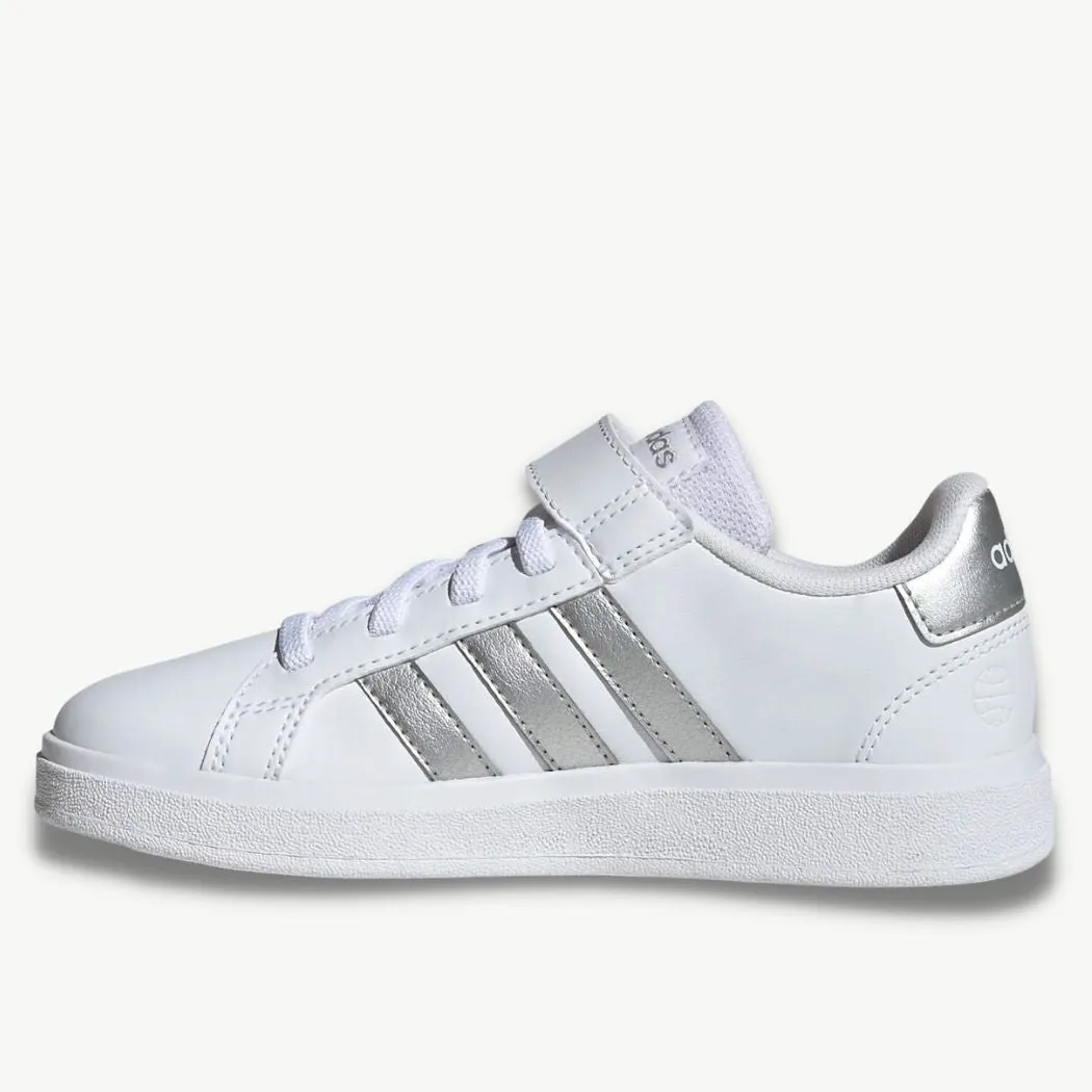 adidas Grand Court Court Elastic Lace and Top Stap Kids Sneakers