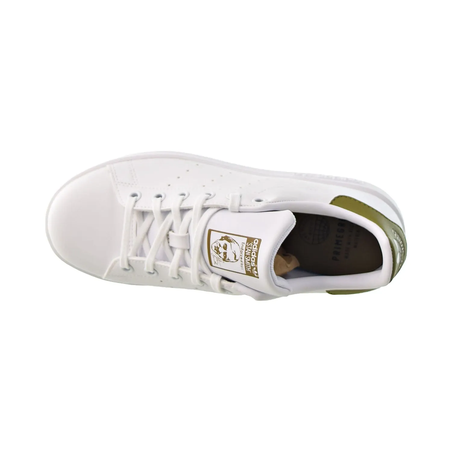 Adidas Stan Smith J Big Kids' Shoes Cloud White-Cloud White-Wild Moss