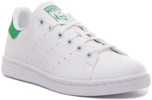 Adidas Stan Smith J In White Green For Junior