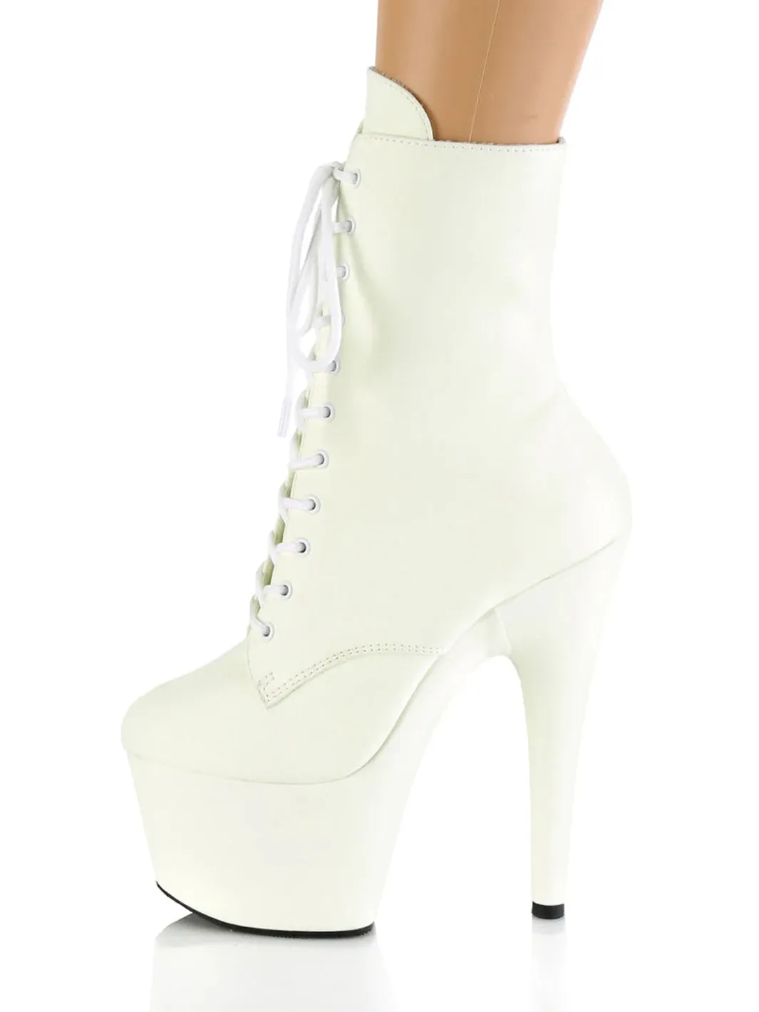 ADORE-1020 - WHITE GLOW FAUX LEATHER ✰ PRE ORDER ✰