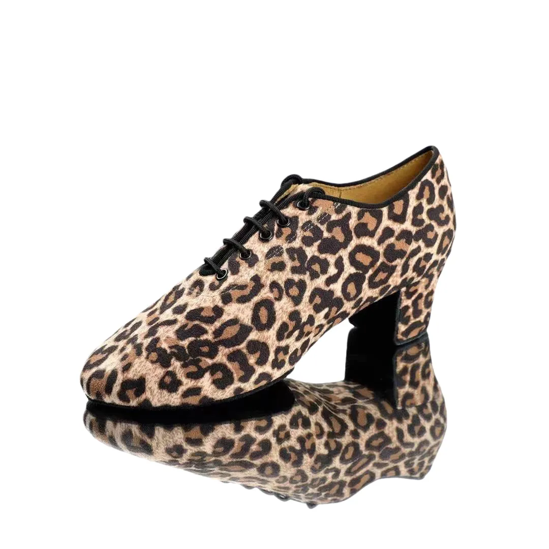 AILIANWU.L009FC LADIES LEOPARD PRACTICE TEACHING DANCESHOES