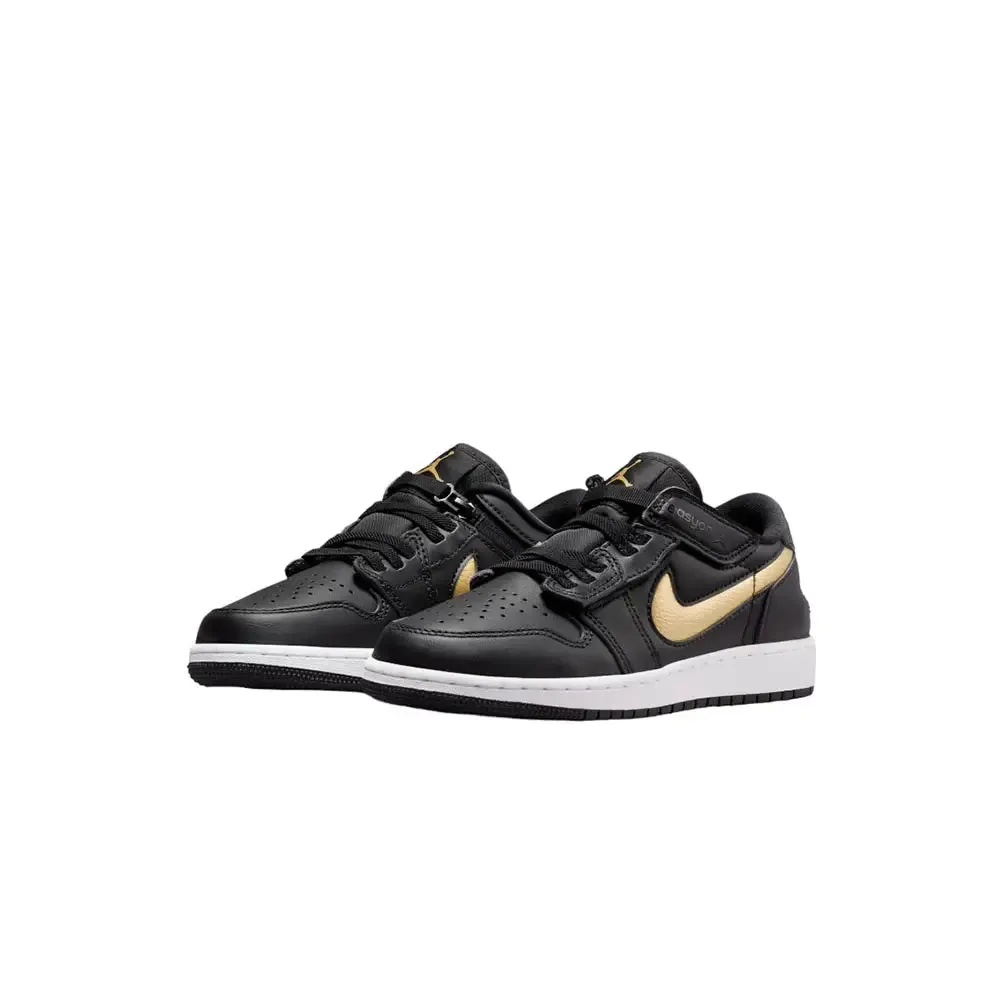 Air Jordan 1 Low Flyease Black Metallic Gold (Gs)