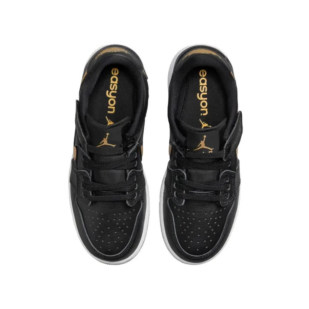 Air Jordan 1 Low Flyease Black Metallic Gold (Gs)