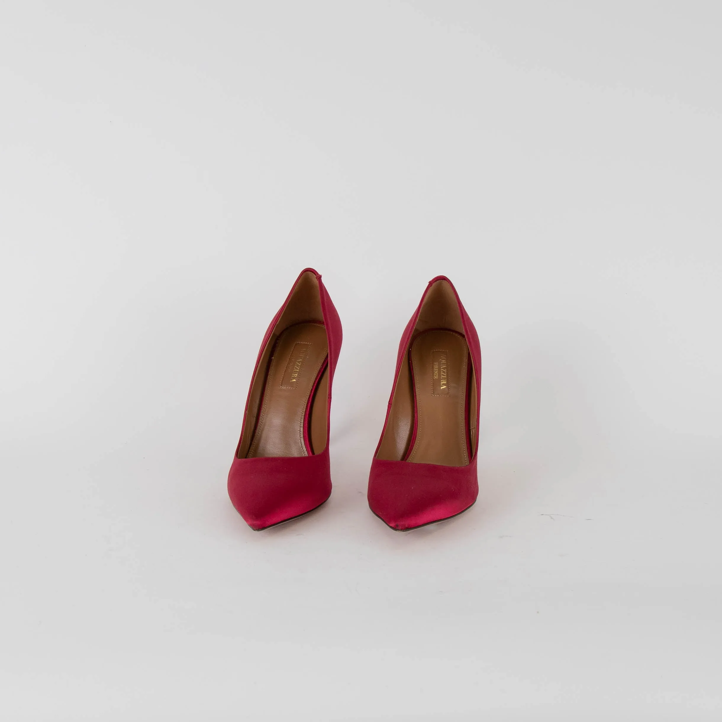 Aquazzura Red Satin Heeled Shoes