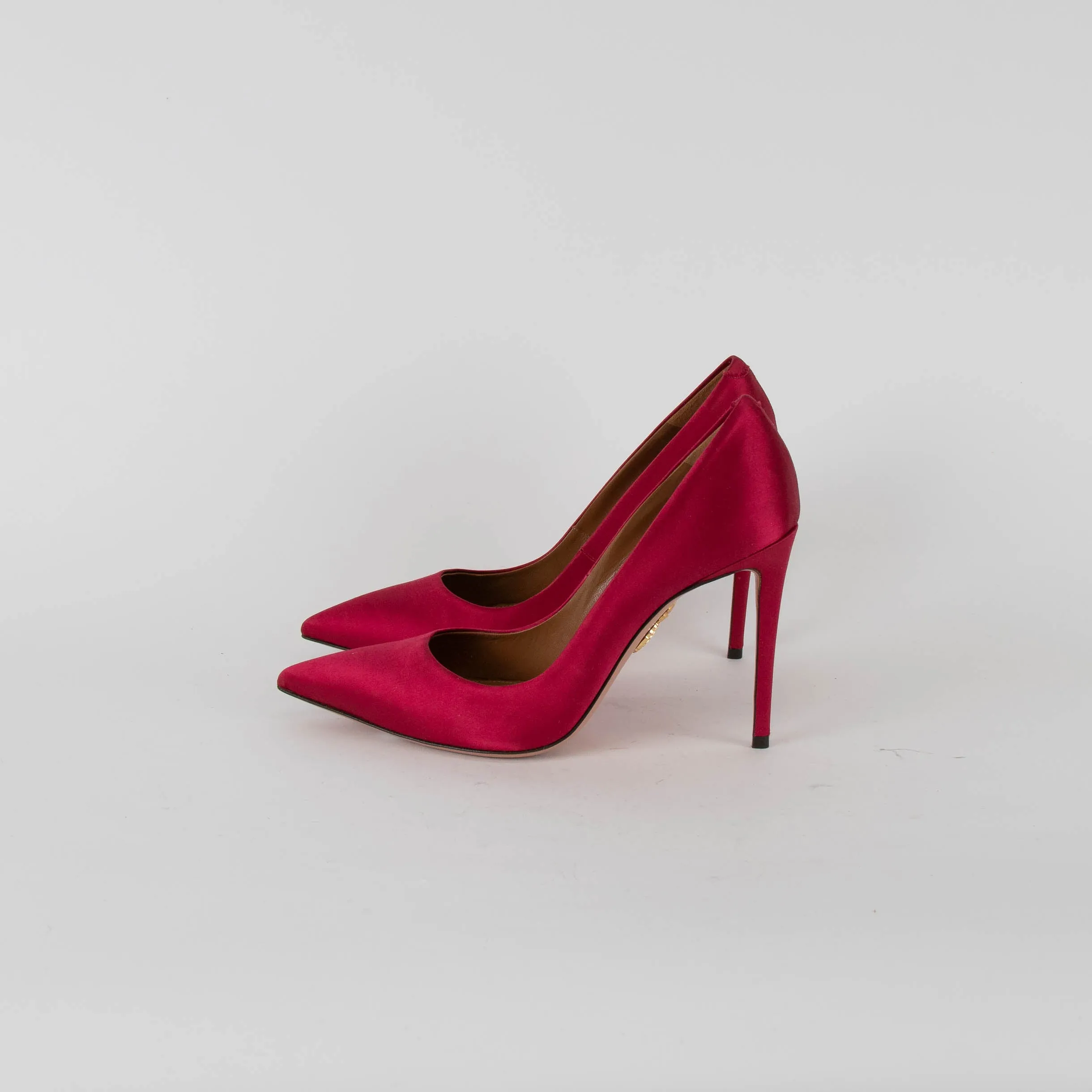 Aquazzura Red Satin Heeled Shoes