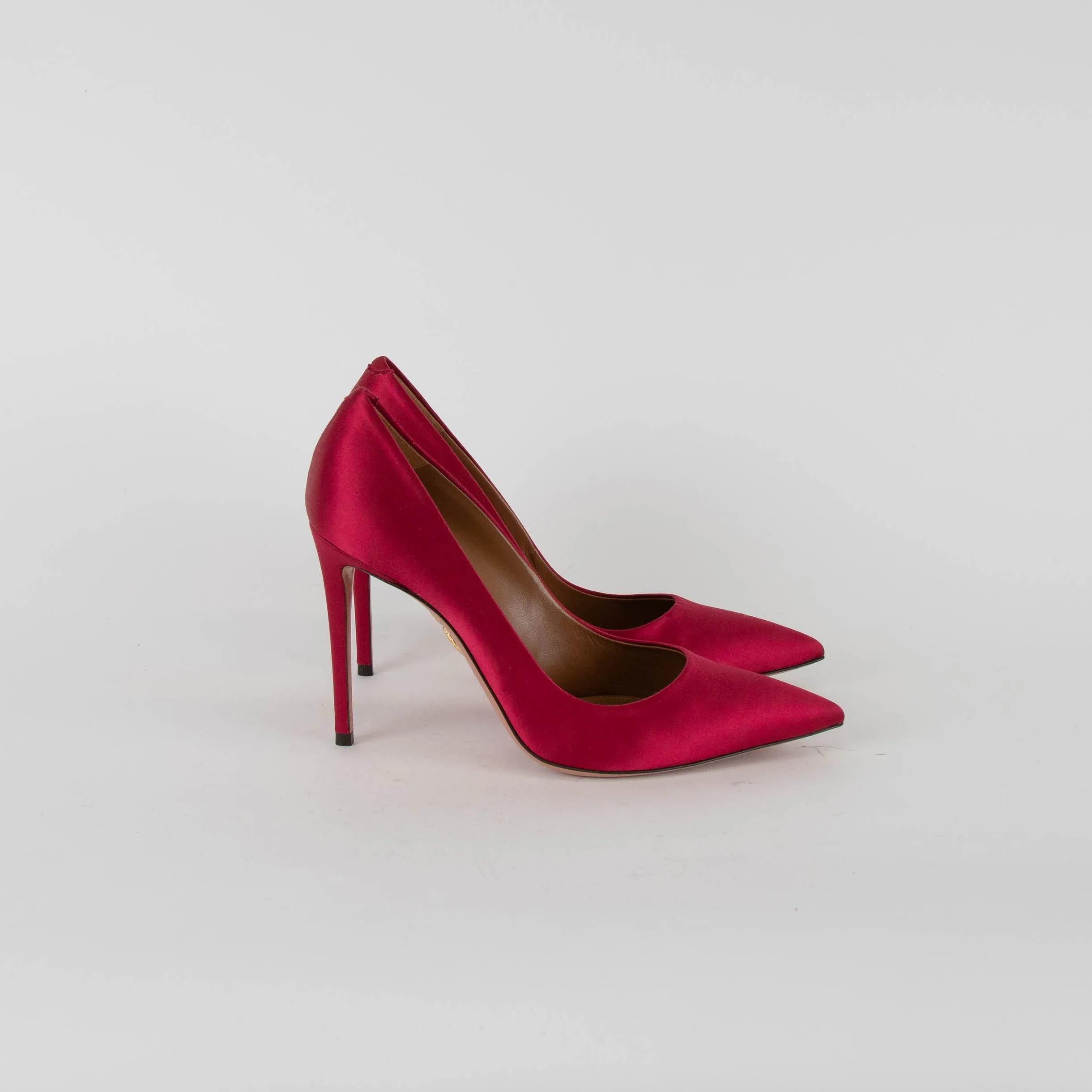 Aquazzura Red Satin Heeled Shoes