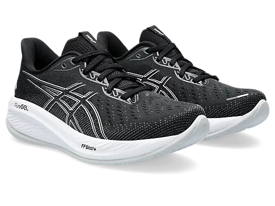 Asics gel cumulus 26 1012b599-002 black & white