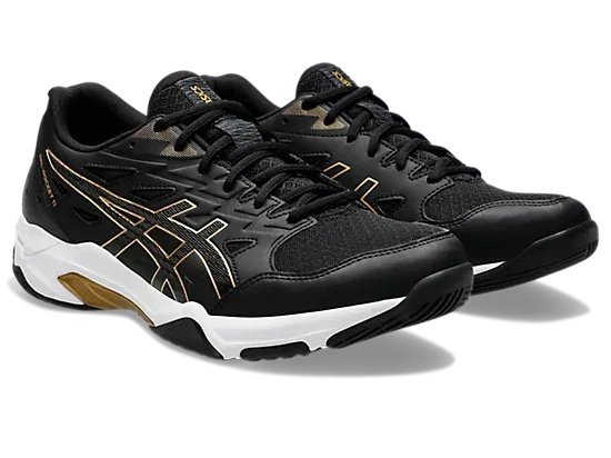 Asics Gel-Rocket 11 Wide Unisex Court Shoe Black/Pure Gold