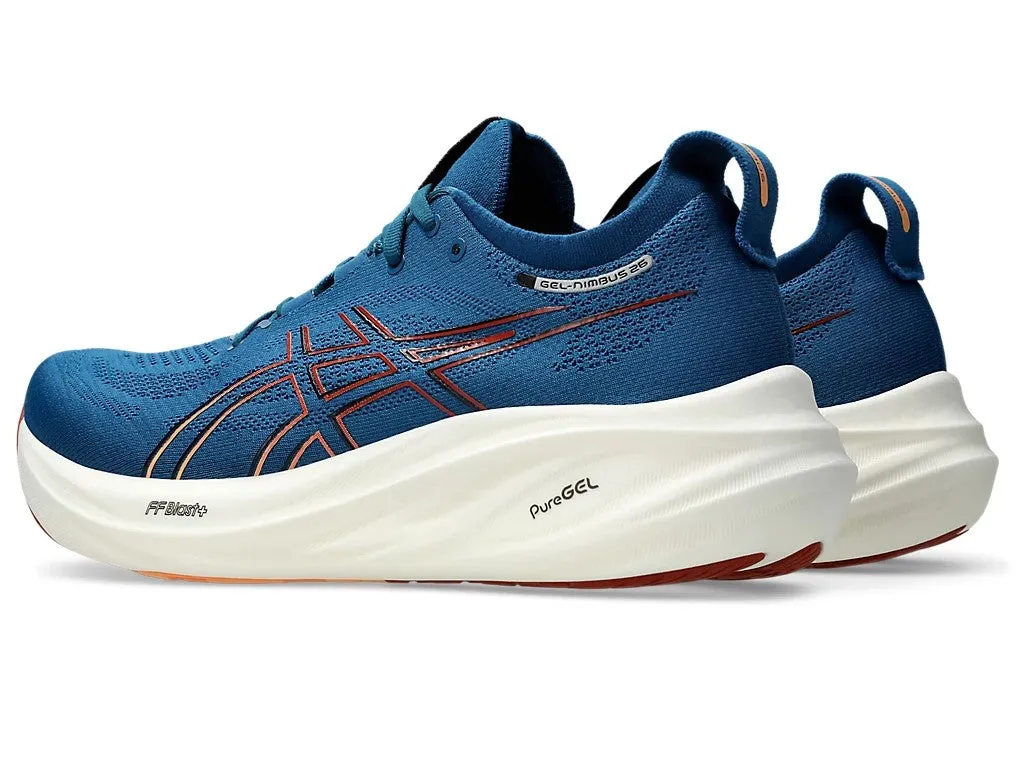 Asics Mens Trainer Gel-Nimbus 26 Rich Navy/Faded Orange