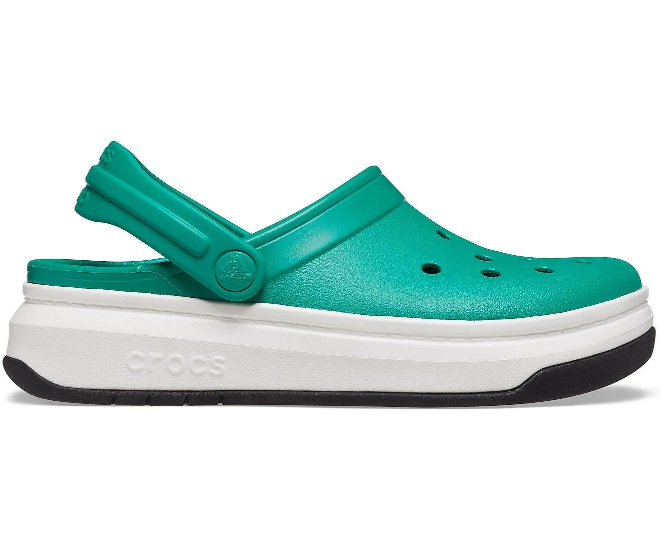 Authentic Crocband Full Force Clog - Deep Green/ White