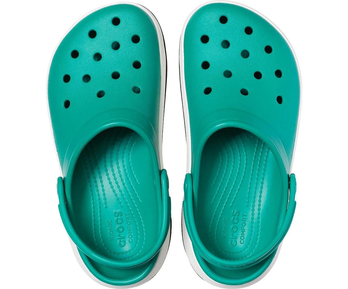 Authentic Crocband Full Force Clog - Deep Green/ White