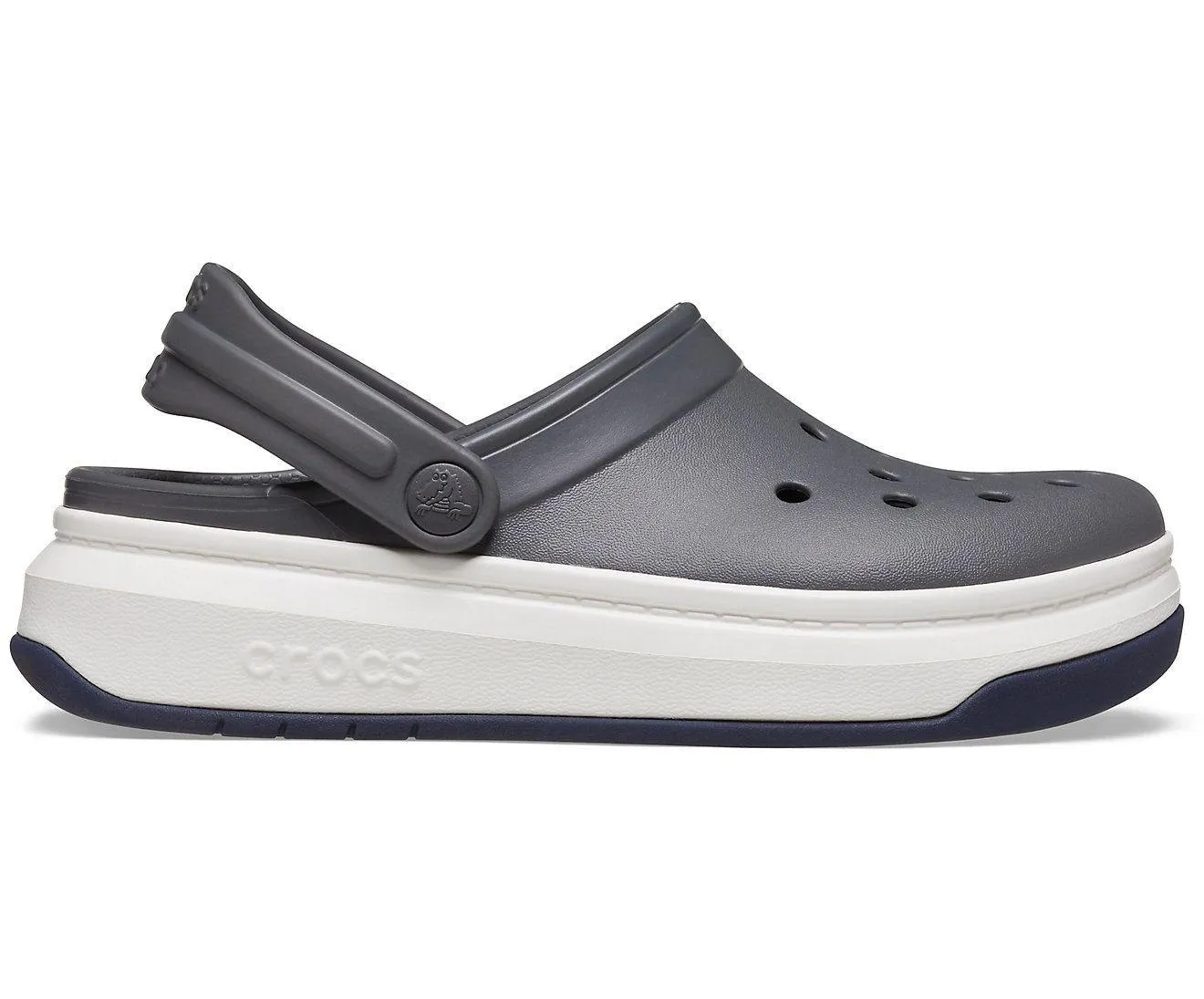 Authentic Crocband Full Force Clog - Slate Grey/ White