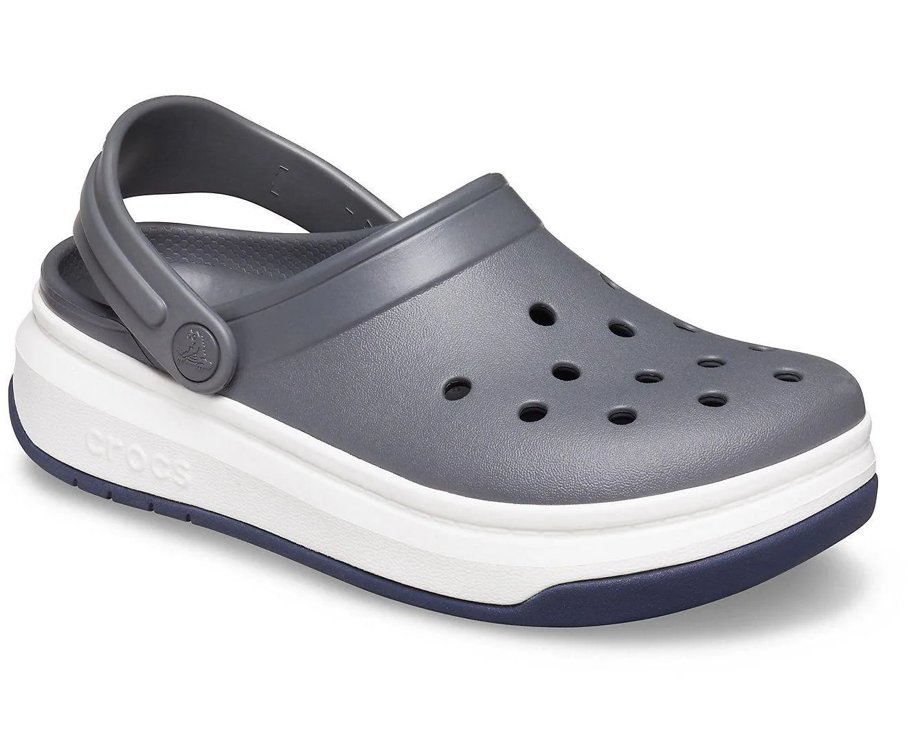 Authentic Crocband Full Force Clog - Slate Grey/ White