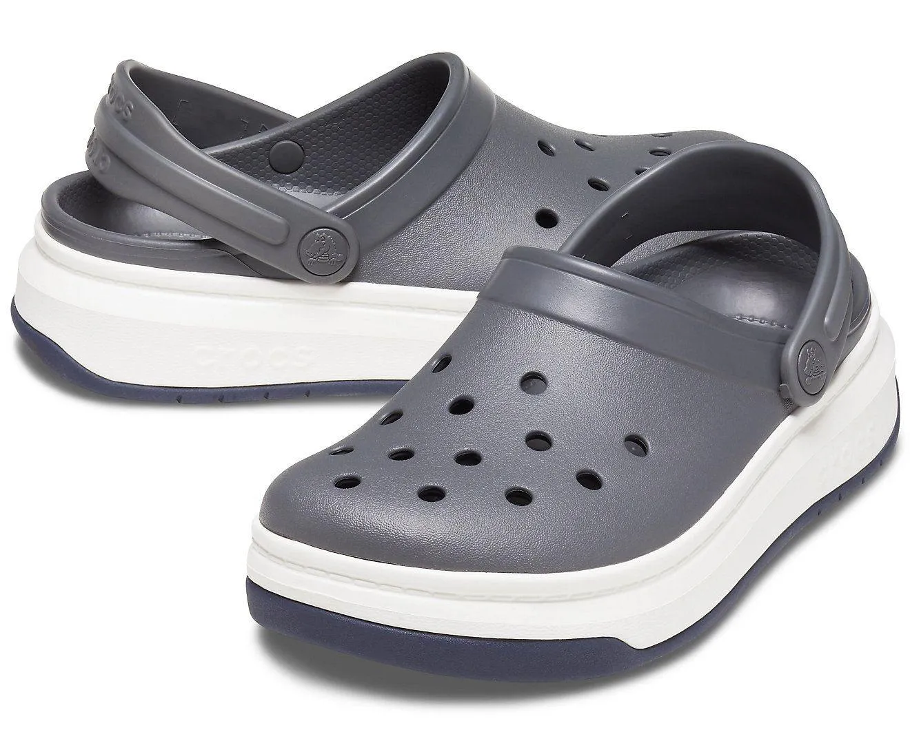 Authentic Crocband Full Force Clog - Slate Grey/ White