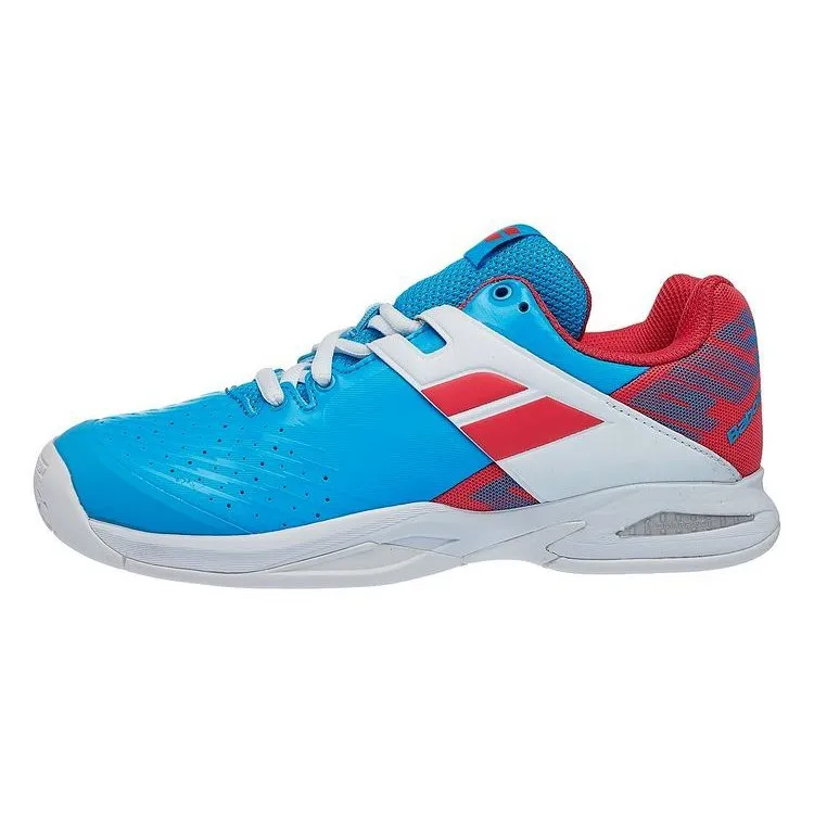 Babolat Propulse All Court Kids & Women Sky Blue Pink Handball Volleyball Tennis Shoes