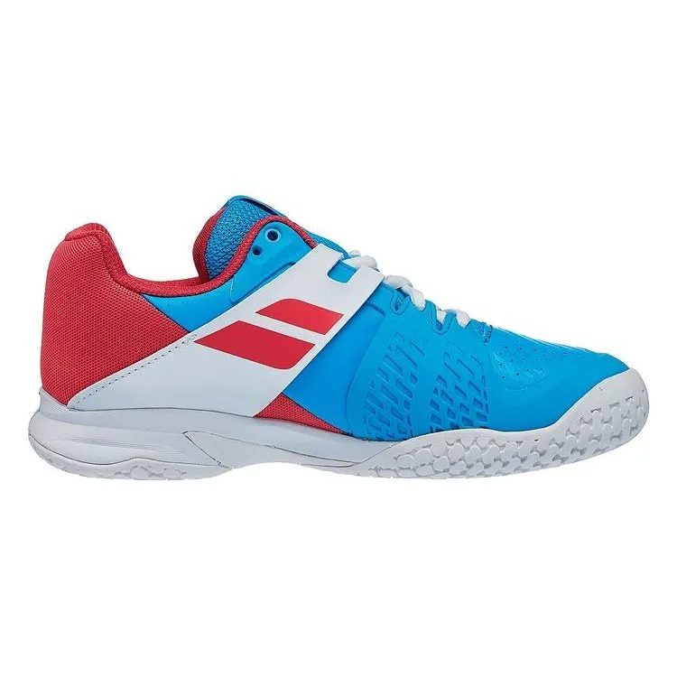 Babolat Propulse All Court Kids & Women Sky Blue Pink Handball Volleyball Tennis Shoes