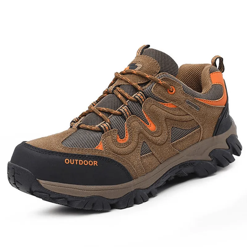 Big Size Men Comfortable Wear Resistant Outsole Outdoor Hiking Athletic Shoes