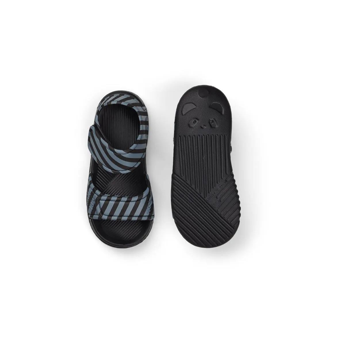 Blumer Sandals - Stripe: Blue wave/black