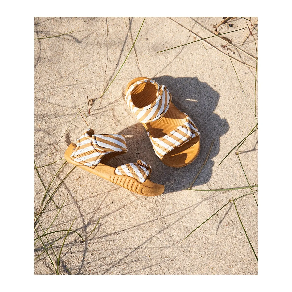 Blumer Sandals - Stripe: Mustard/Creme de la creme