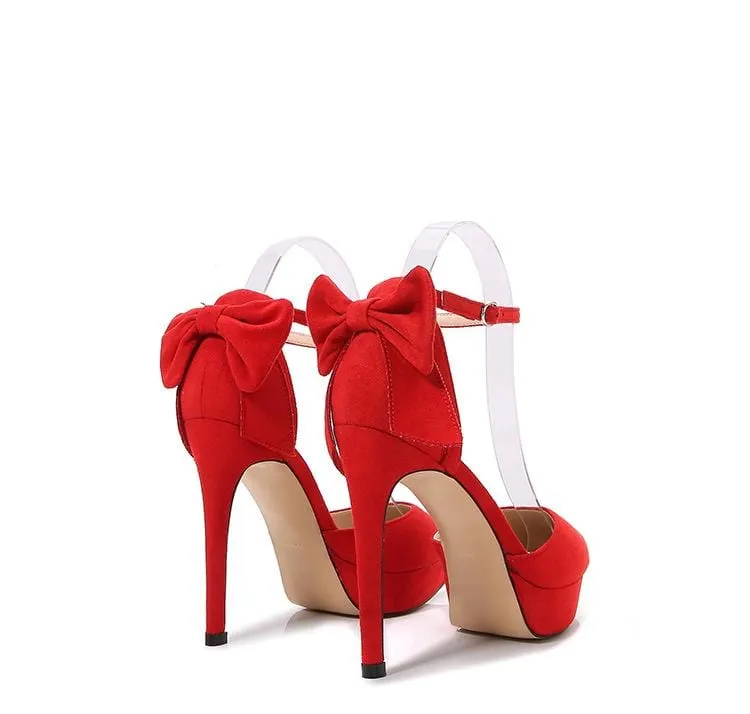 Bow Decor Heel Pumps