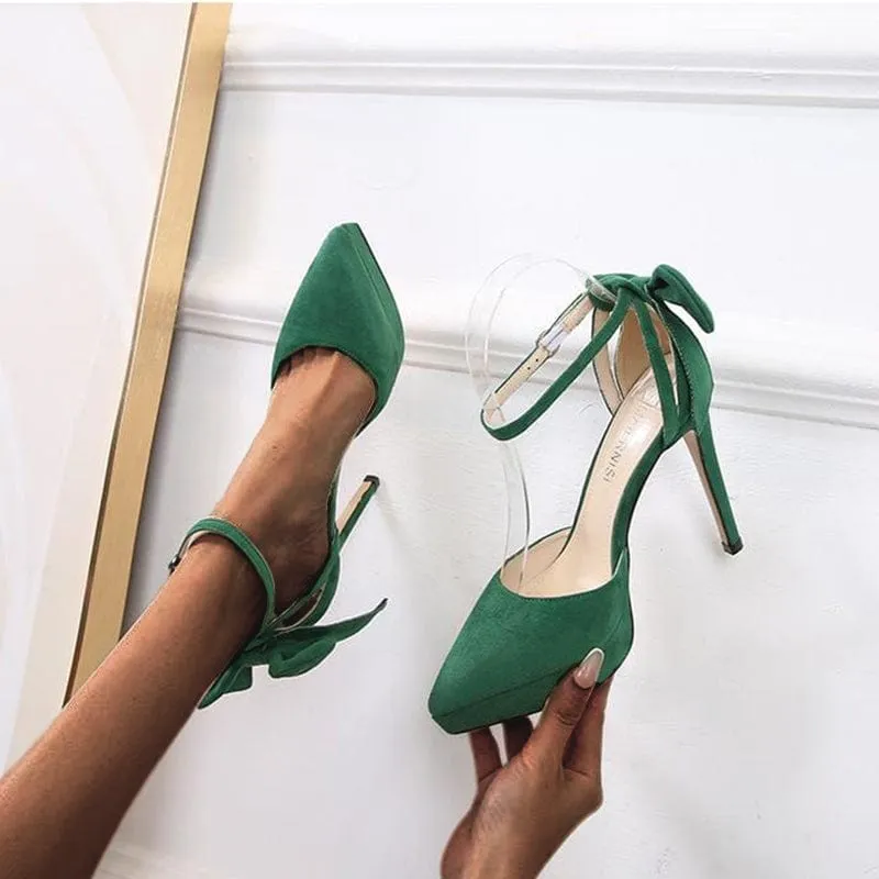 Bow Decor Heel Pumps