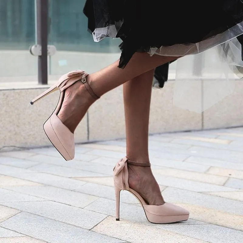 Bow Decor Heel Pumps