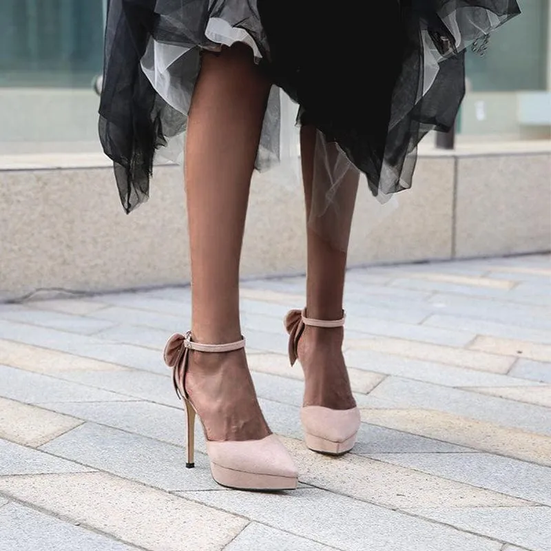 Bow Decor Heel Pumps