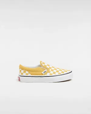 Boys Classic Slip On in Checkerboard Golden Glow