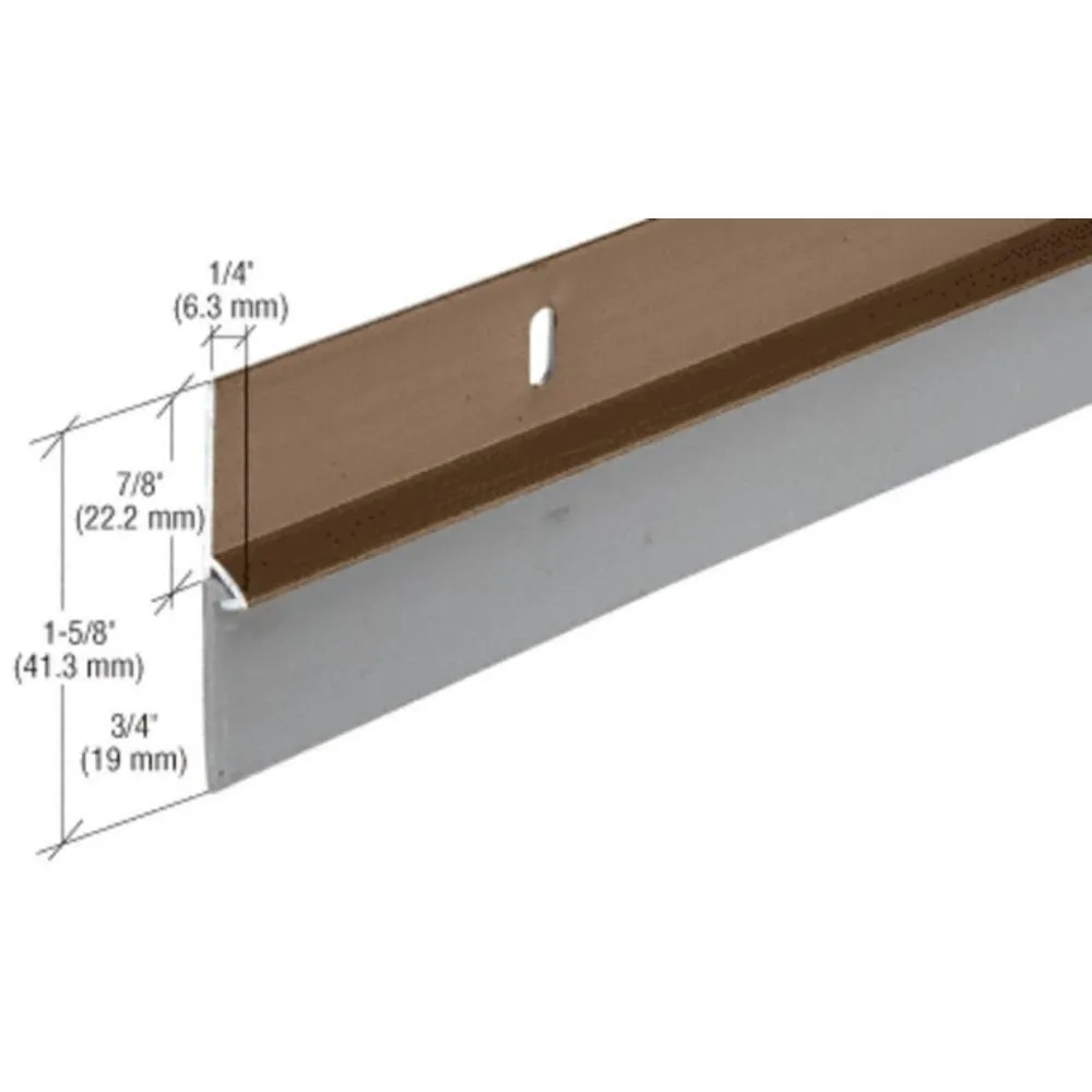 Brown Aluminum Door Sweep