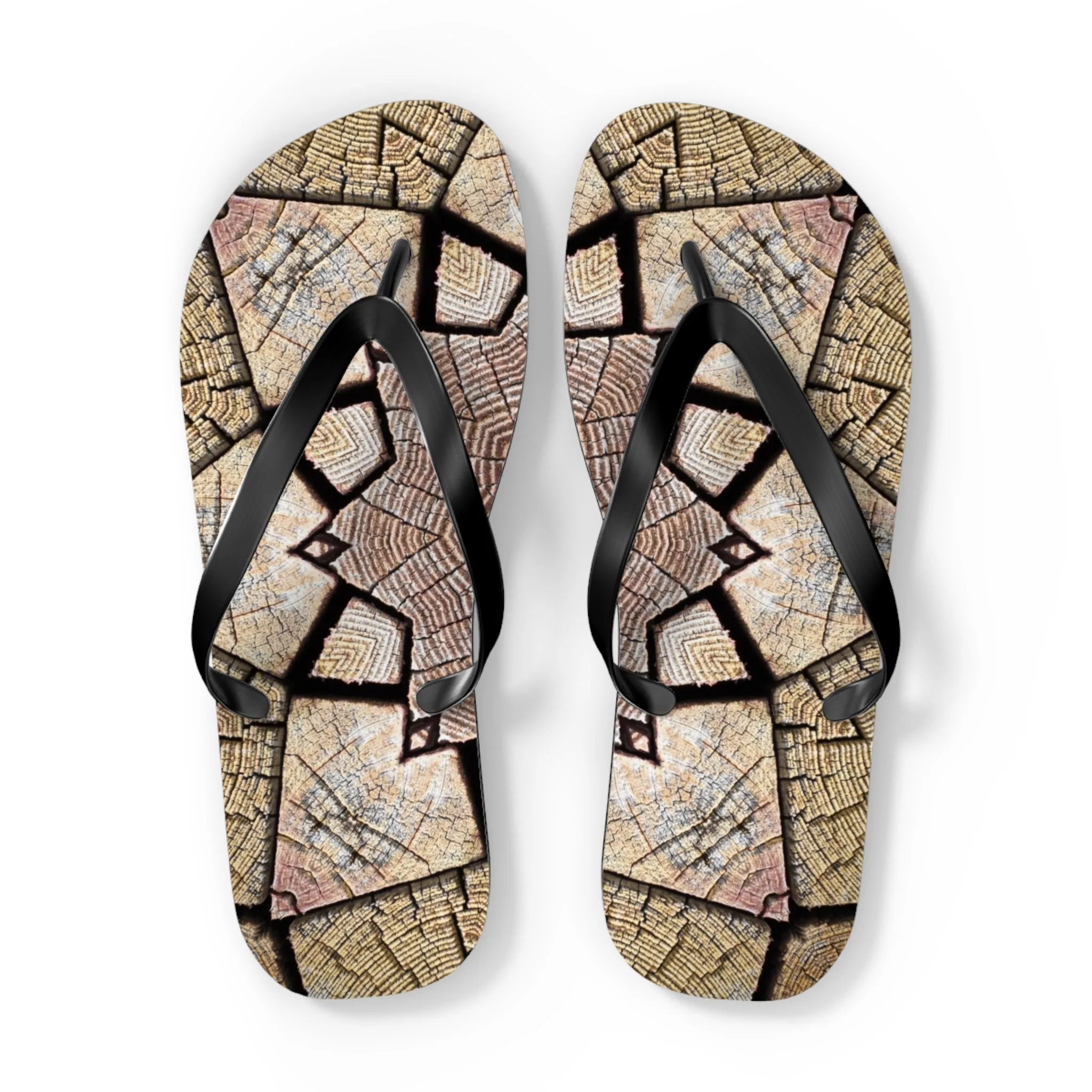 Brown Mandala - Inovax Flip Flops