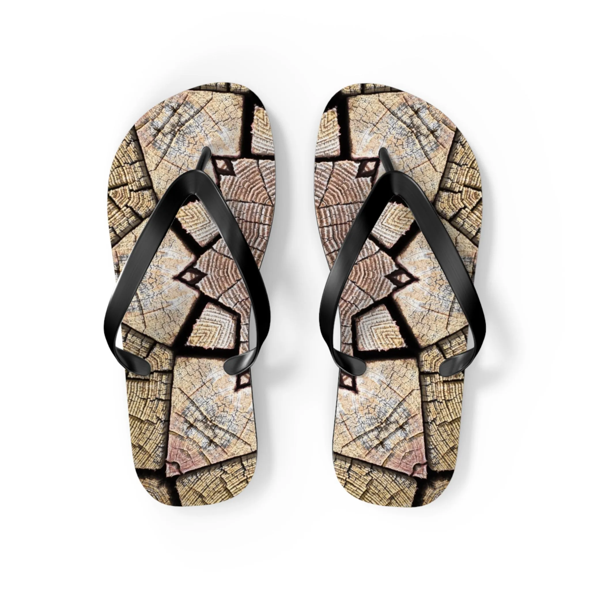 Brown Mandala - Inovax Flip Flops