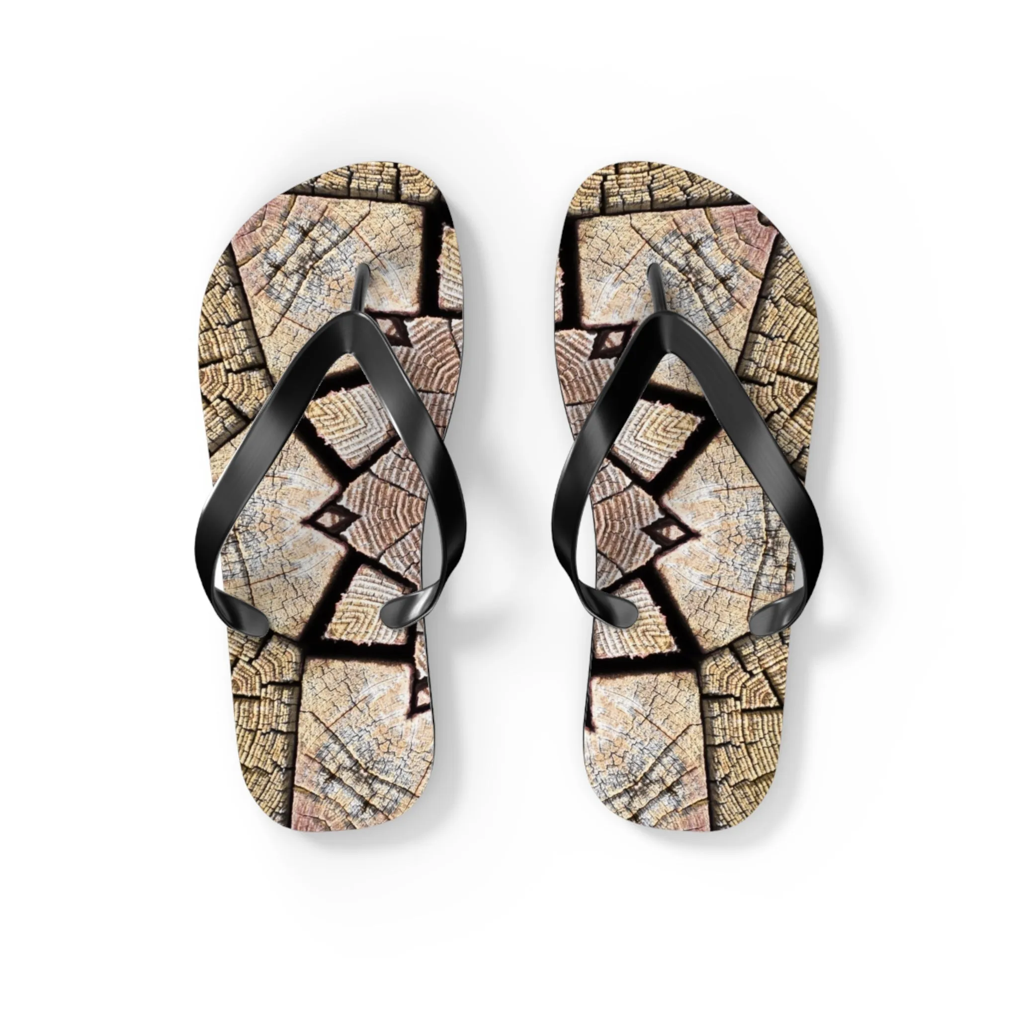 Brown Mandala - Inovax Flip Flops