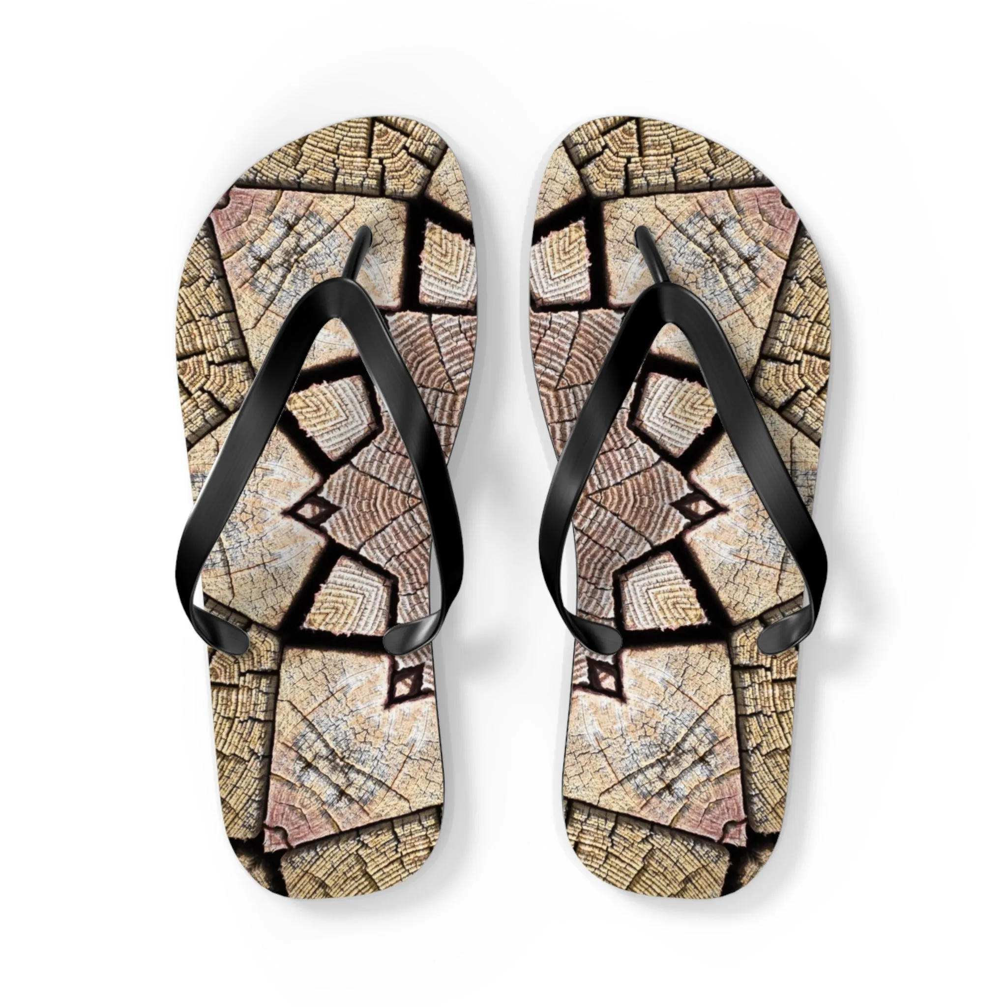 Brown Mandala - Inovax Flip Flops