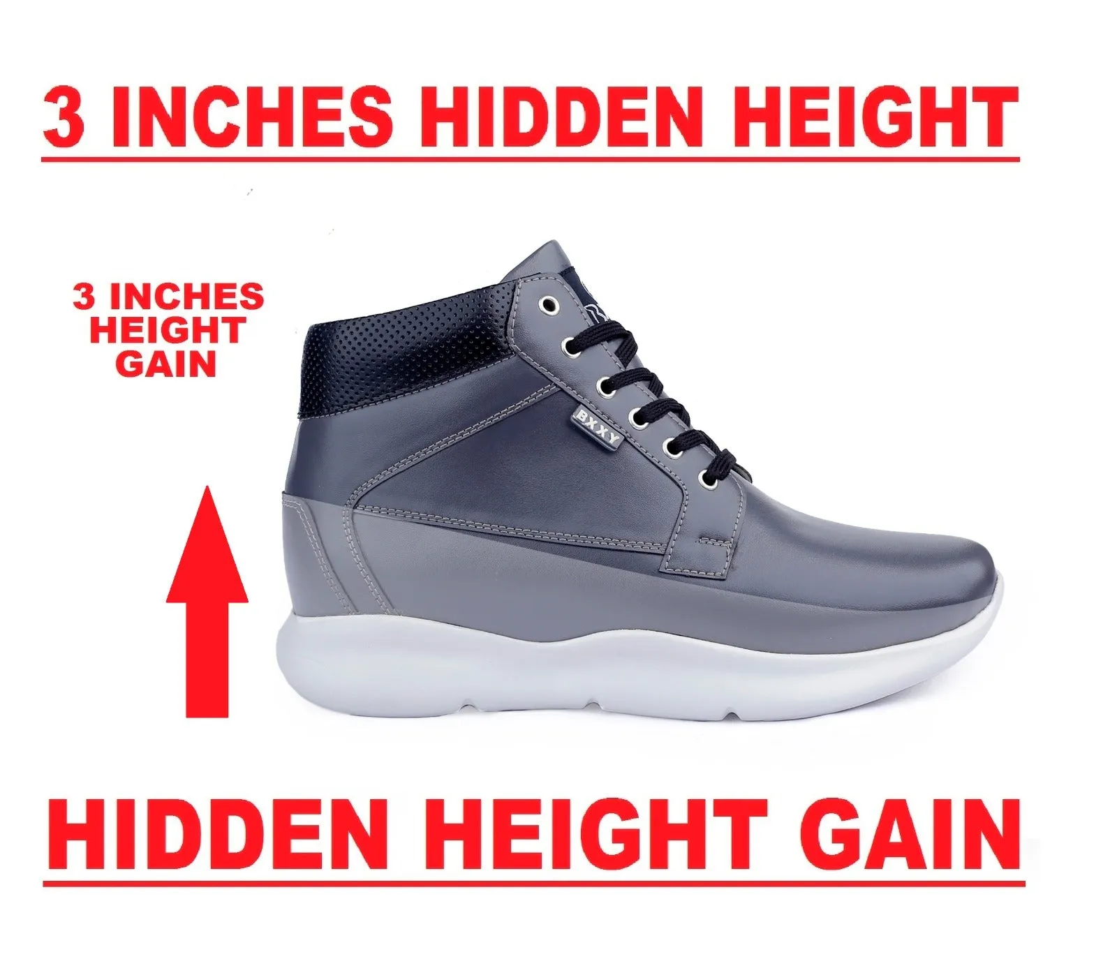 Bxxy's 3 Inch Height Increasing Elevator Shoes for Men