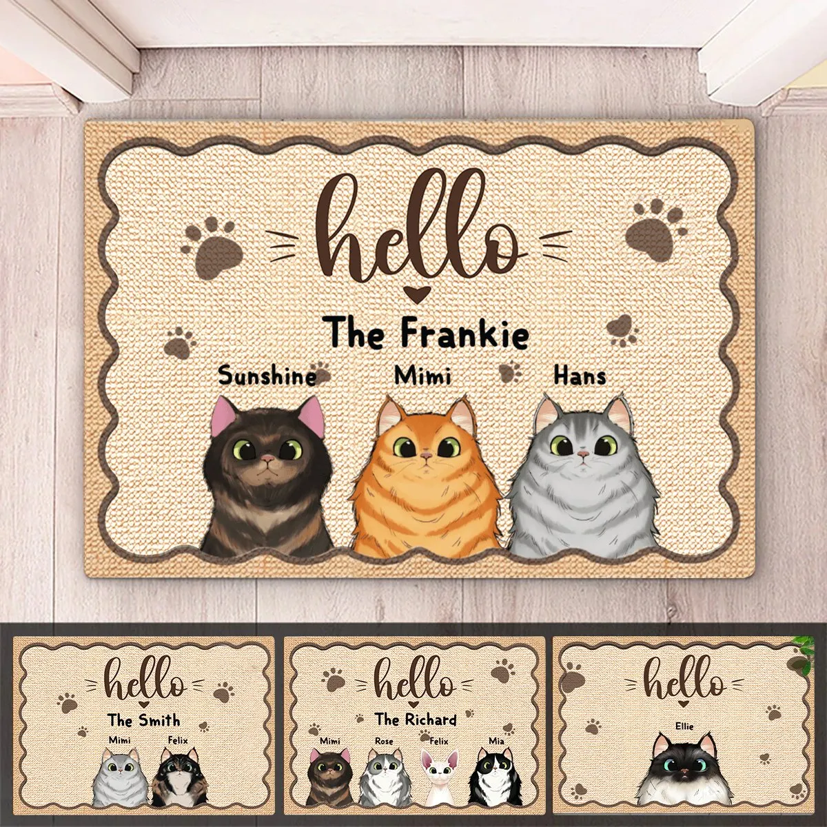 Cat Lovers - Welcome To Our Home - Personalized Doormat