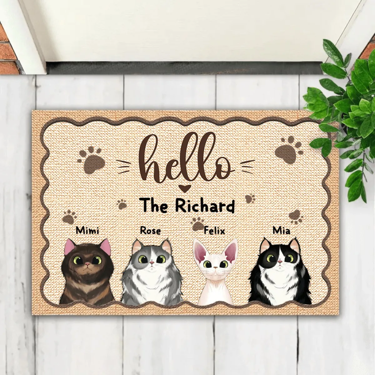 Cat Lovers - Welcome To Our Home - Personalized Doormat