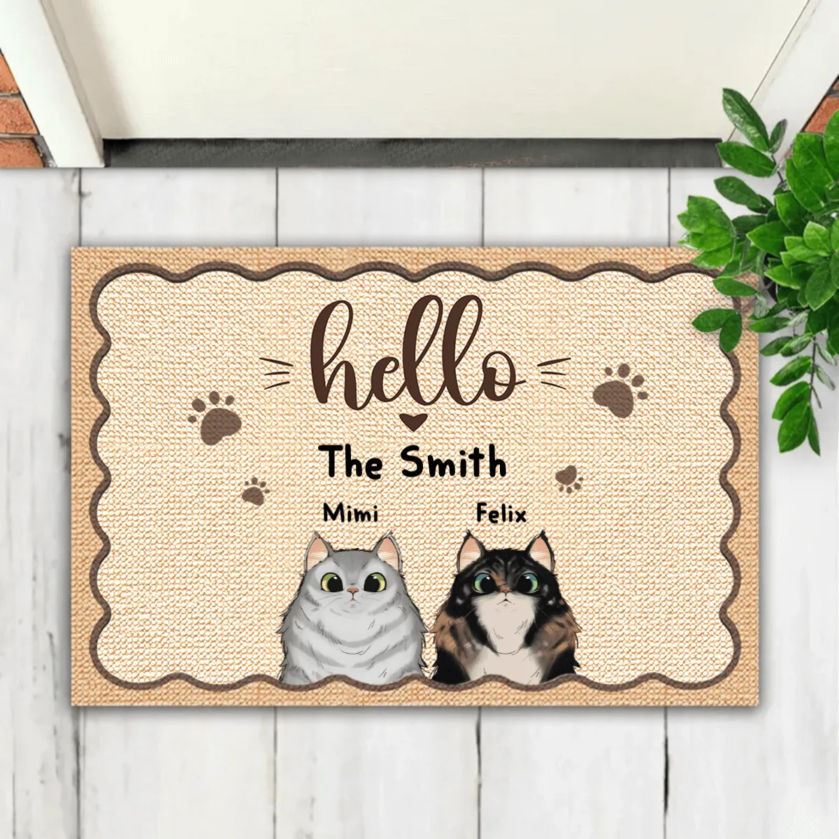 Cat Lovers - Welcome To Our Home - Personalized Doormat